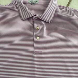 Peter Millar Men's Purple Striped Shirt XXL